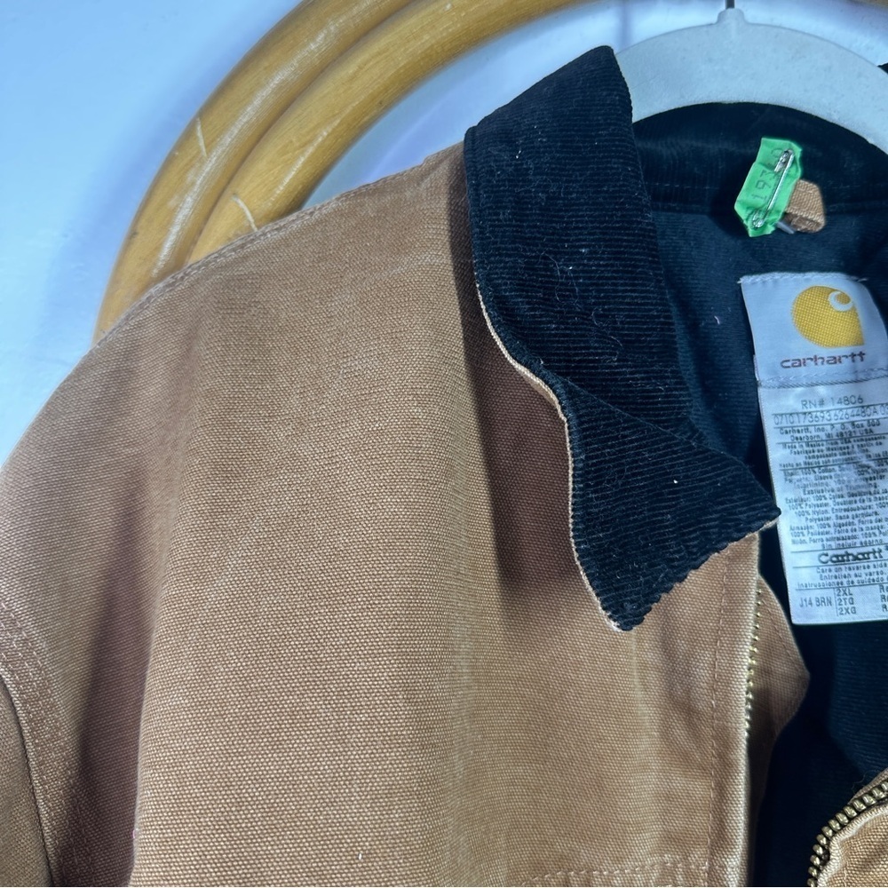 Vintage Carhartt Brown Canvas Jacket sz 2XL - Picture 3 of 5